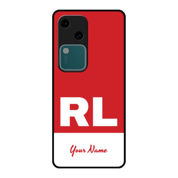 Vivo V30 5G Custom Glass Phone Case - Dual Tone Custom Text Design Vivo V30 5G Custom Glass Phone Case - Dual Tone Custom Text Design