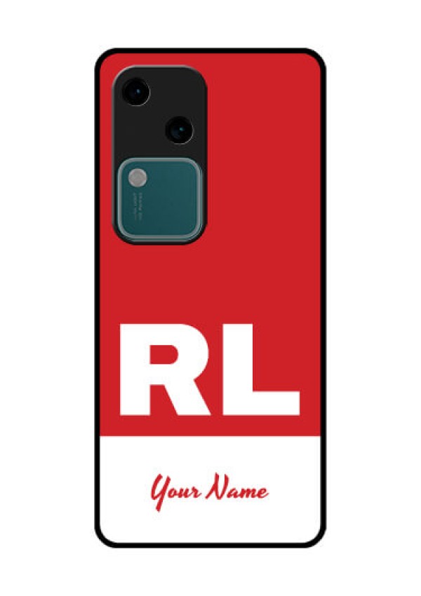 Vivo V30 5G Custom Glass Phone Case - Dual Tone Custom Text Design