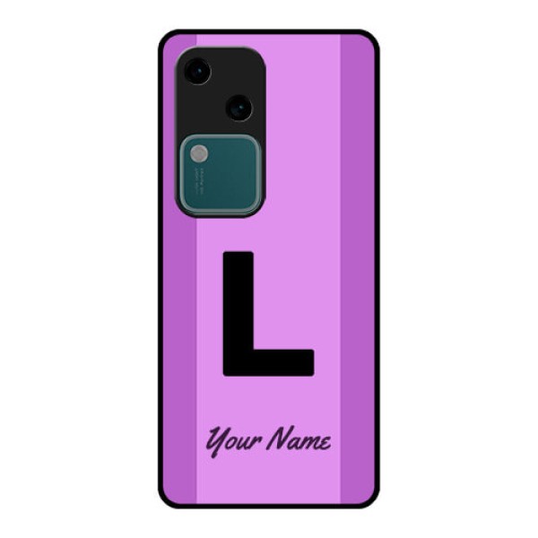 Vivo V30 5G Custom Glass Phone Case - Tricolor Custom Text Design