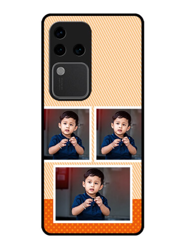Custom Vivo V30 Pro 5G Custom Glass Phone Case - Bulk Photos Upload Design