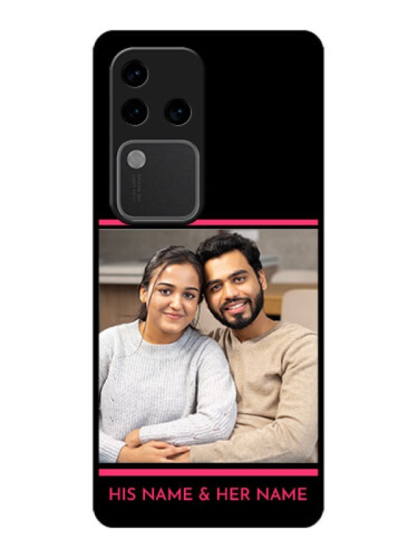 Custom Vivo V30 Pro 5G Custom Glass Phone Case - With Add Text Design