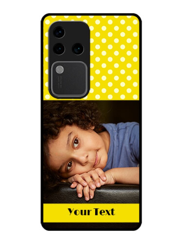 Custom Vivo V30 Pro 5G Custom Glass Phone Case - Bright Yellow Case Design