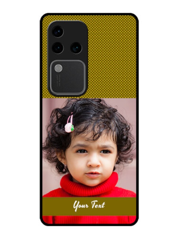 Custom Vivo V30 Pro 5G Custom Glass Phone Case - Simple Green Color Design