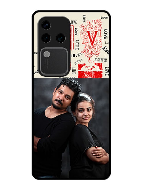 Custom Vivo V30 Pro 5G Custom Glass Phone Case - Trendy Love Design Case