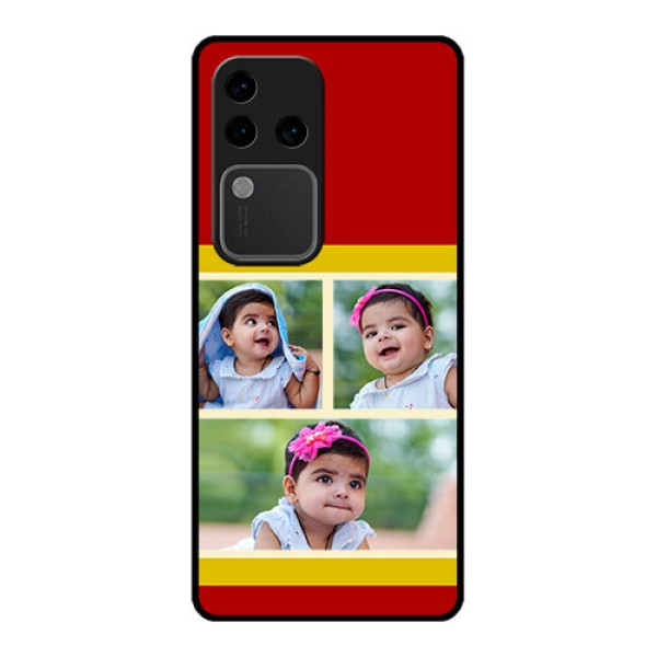 Vivo V30 Pro 5G Custom Glass Phone Case - Multiple Pic Upload Design