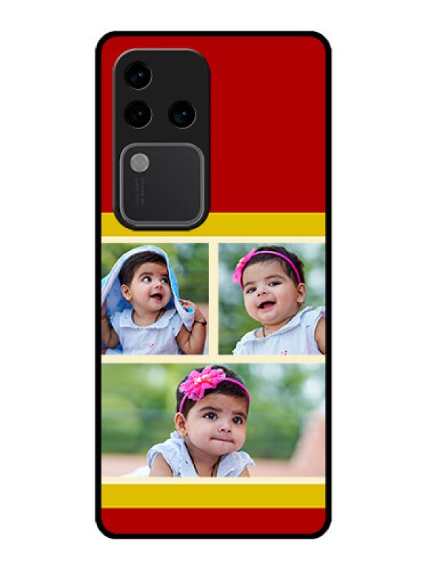 Custom Vivo V30 Pro 5G Custom Glass Phone Case - Multiple Pic Upload Design