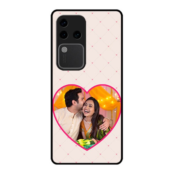 Vivo V30 Pro 5G Custom Glass Phone Case - Heart Shape Design