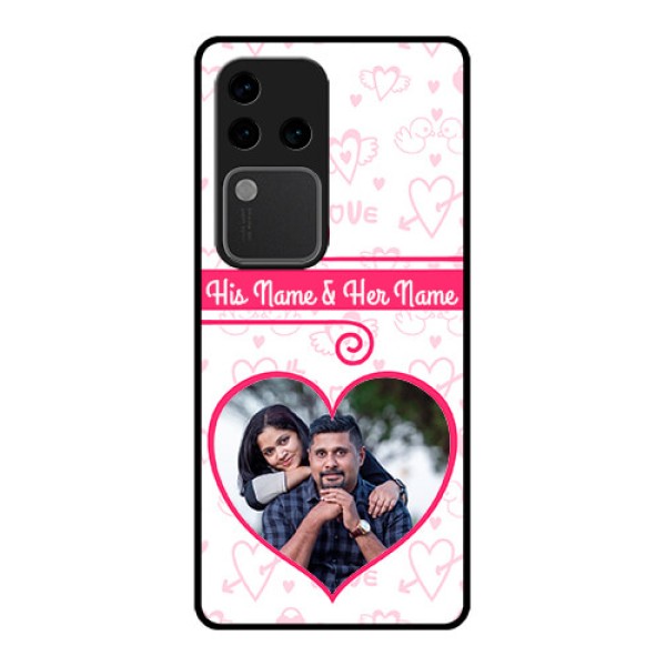 Vivo V30 Pro 5G Custom Glass Phone Case - Heart Shape Love Design