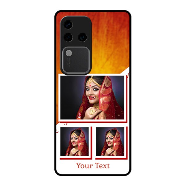 Vivo V30 Pro 5G Custom Glass Phone Case - Wedding Memories Design