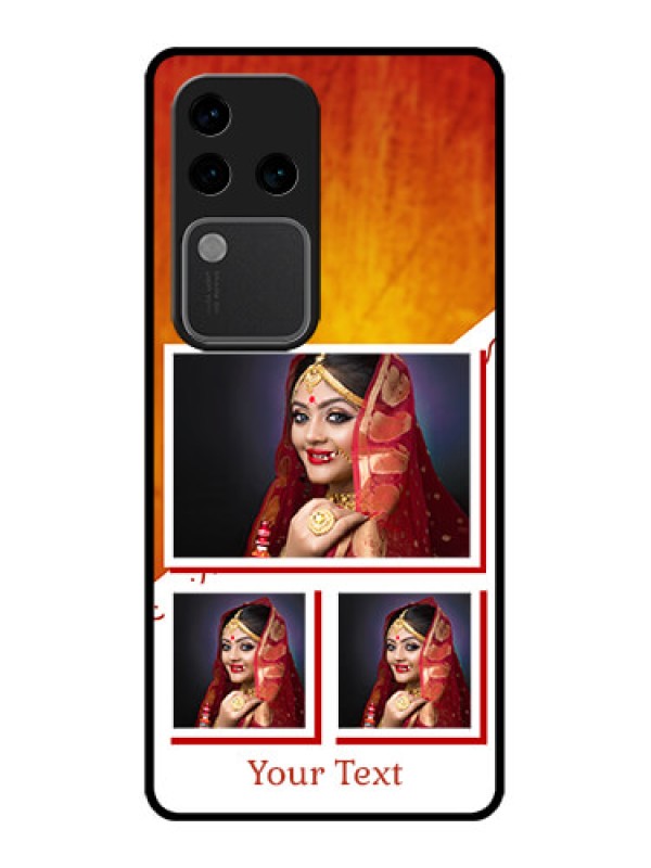 Custom Vivo V30 Pro 5G Custom Glass Phone Case - Wedding Memories Design