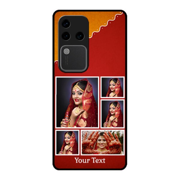 Vivo V30 Pro 5G Custom Glass Phone Case - Wedding Pic Upload Design