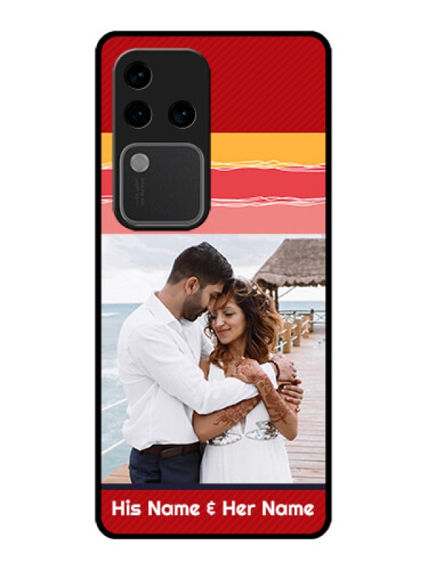 Custom Vivo V30 Pro 5G Custom Glass Phone Case - Colorful Case Design