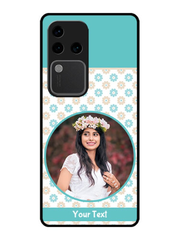 Custom Vivo V30 Pro 5G Custom Glass Phone Case - Beautiful Flowers Design