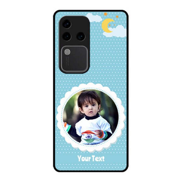 Vivo V30 Pro 5G Custom Glass Phone Case - Violet Pattern Design