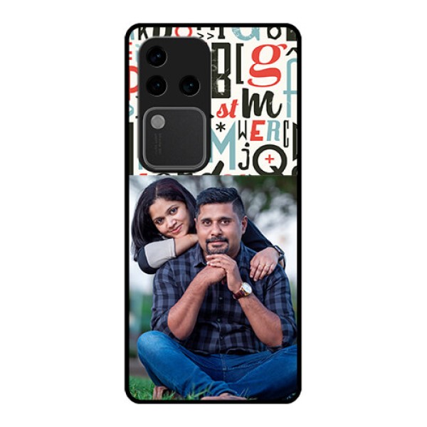 Vivo V30 Pro 5G Custom Glass Phone Case - Alphabet Design
