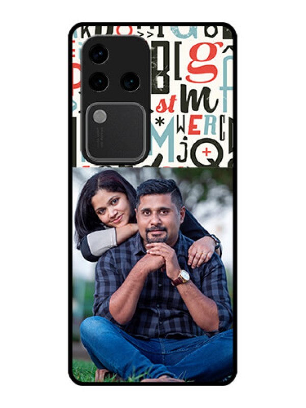 Custom Vivo V30 Pro 5G Custom Glass Phone Case - Alphabet Design