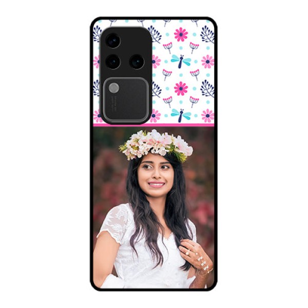 Vivo V30 Pro 5G Custom Glass Phone Case - Colorful Flower Design Vivo V30 Pro 5G Custom Glass Phone Case - Colorful Flower Design