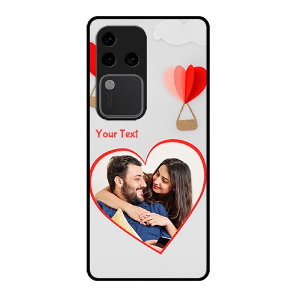 Vivo V30 Pro 5G Custom Glass Phone Case - Parachute Love Design Vivo V30 Pro 5G Custom Glass Phone Case - Parachute Love Design