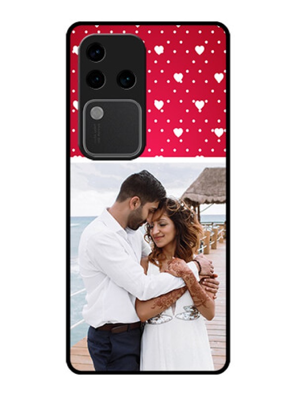 Custom Vivo V30 Pro 5G Custom Glass Phone Case - Hearts Mobile Case Design