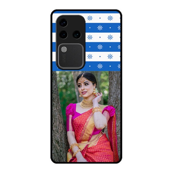 Vivo V30 Pro 5G Custom Glass Phone Case - Snow Pattern Design