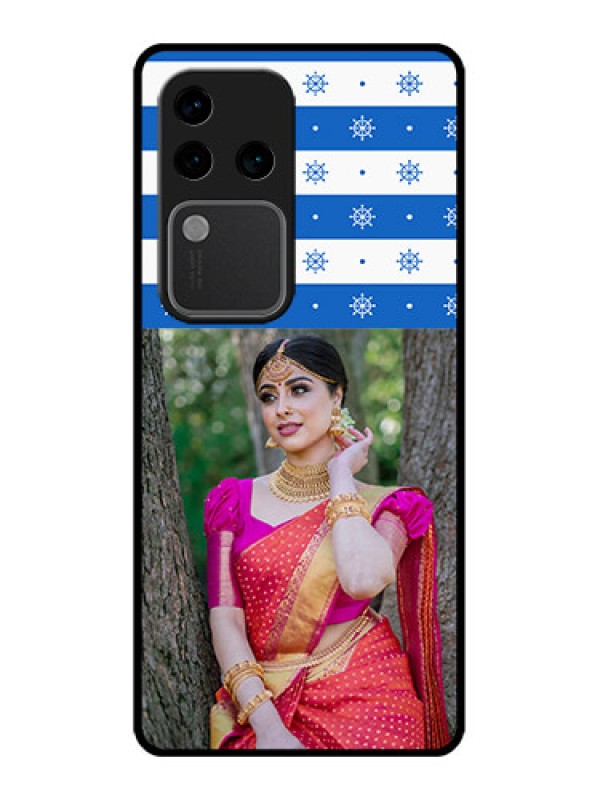 Custom Vivo V30 Pro 5G Custom Glass Phone Case - Snow Pattern Design