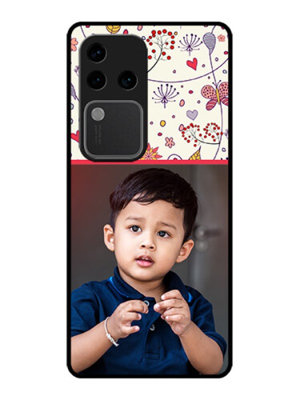 Custom Vivo V30 Pro 5G Custom Glass Phone Case - Premium Floral Design