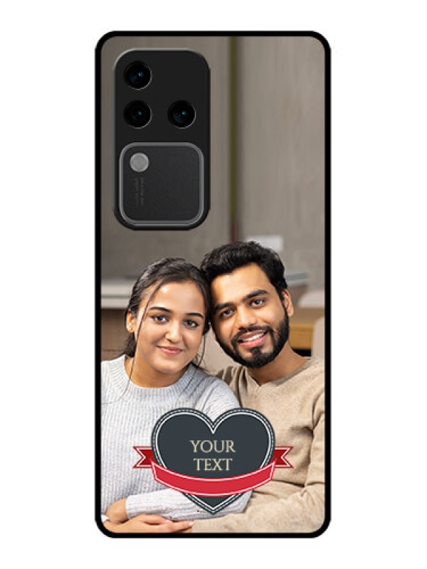 Custom Vivo V30 Pro 5G Custom Glass Phone Case - Just Married Couple Design