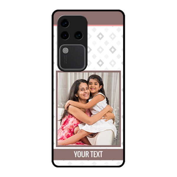 Vivo V30 Pro 5G Custom Glass Phone Case - Simple Diamond Design Vivo V30 Pro 5G Custom Glass Phone Case - Simple Diamond Design
