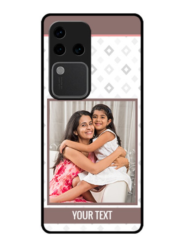 Custom Vivo V30 Pro 5G Custom Glass Phone Case - Simple Diamond Design