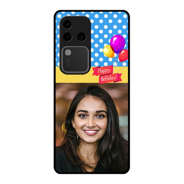 Vivo V30 Pro 5G Custom Glass Phone Case - Happy Birthday Design