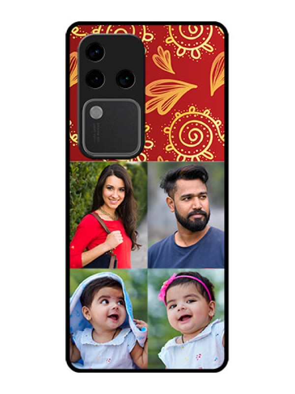 Custom Vivo V30 Pro 5G Custom Glass Phone Case - 4 Image Traditional Design