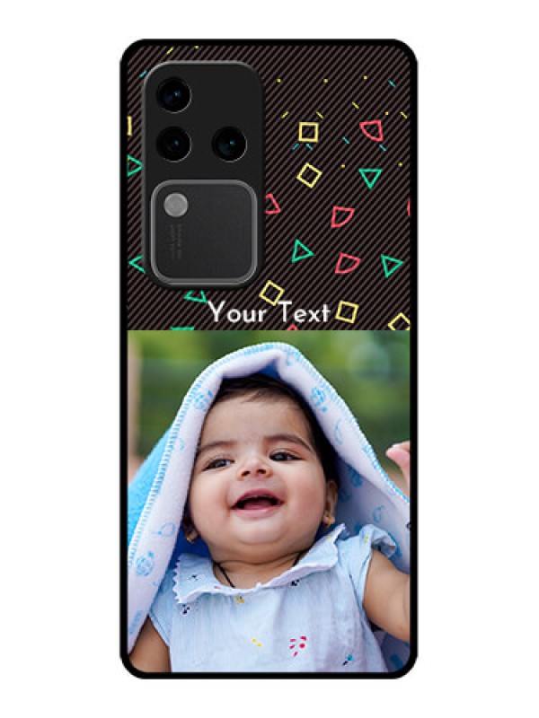 Custom Vivo V30 Pro 5G Custom Glass Phone Case - With Confetti Birthday Design