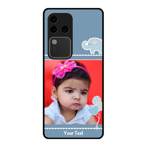 Vivo V30 Pro 5G Custom Glass Phone Case - With Kids Pattern Design