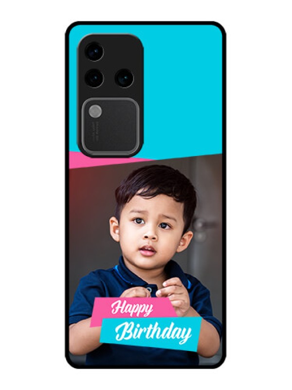 Custom Vivo V30 Pro 5G Custom Glass Phone Case - Image Holder With 2 Color Design