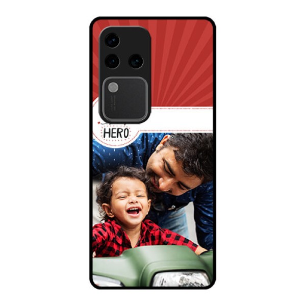 Vivo V30 Pro 5G Custom Glass Phone Case - My Dad Hero Design