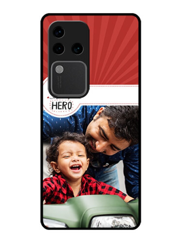 Custom Vivo V30 Pro 5G Custom Glass Phone Case - My Dad Hero Design