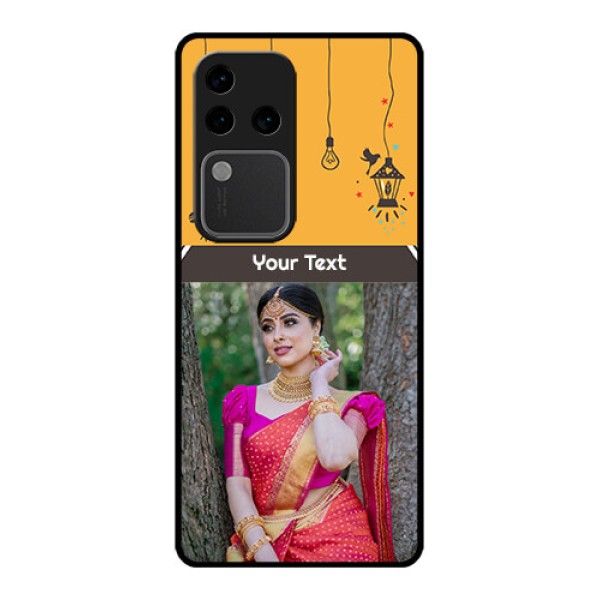 Vivo V30 Pro 5G Custom Glass Phone Case - With Family Picture And Icons Vivo V30 Pro 5G Custom Glass Phone Case - With Family Picture And Icons