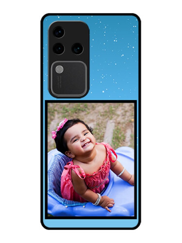 Custom Vivo V30 Pro 5G Custom Glass Phone Case - Wave Pattern Colorful Design