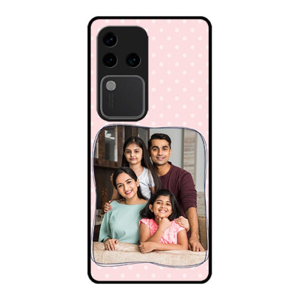 Vivo V30 Pro 5G Custom Glass Phone Case - Family With Dots Design