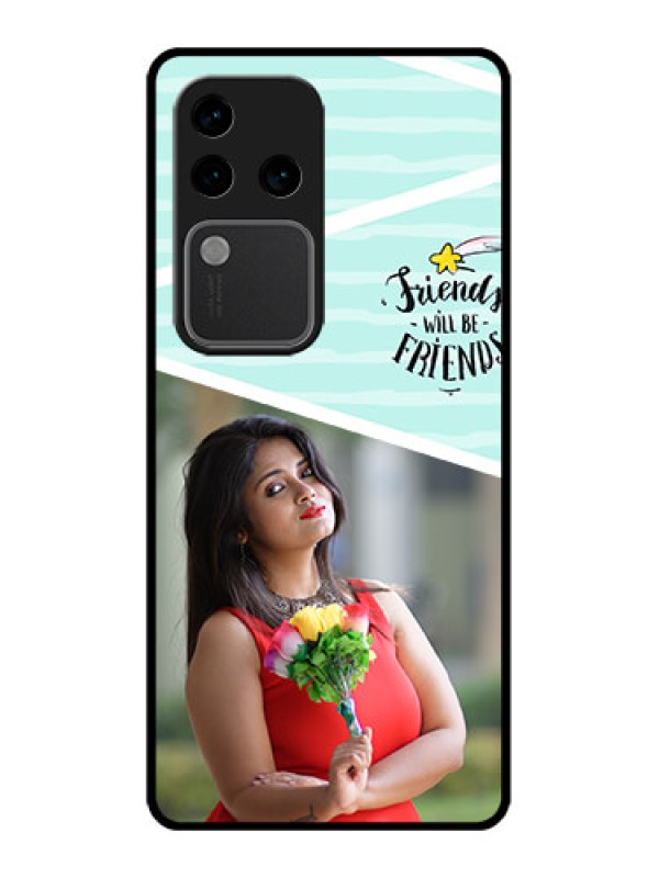 Custom Vivo V30 Pro 5G Custom Glass Phone Case - Friends Picture Icon Design