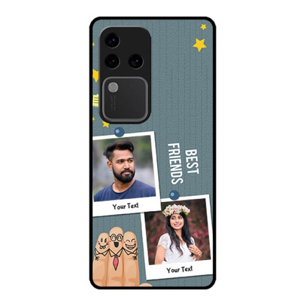 Vivo V30 Pro 5G Custom Glass Phone Case - Sticky Frames And Friendship Design Vivo V30 Pro 5G Custom Glass Phone Case - Sticky Frames And Friendship Design