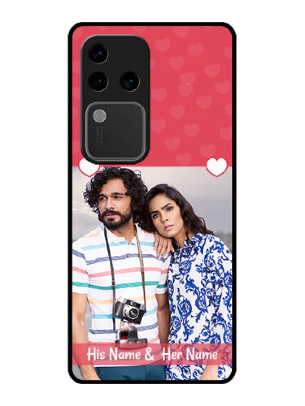 Custom Vivo V30 Pro 5G Custom Glass Phone Case - Simple Love Design