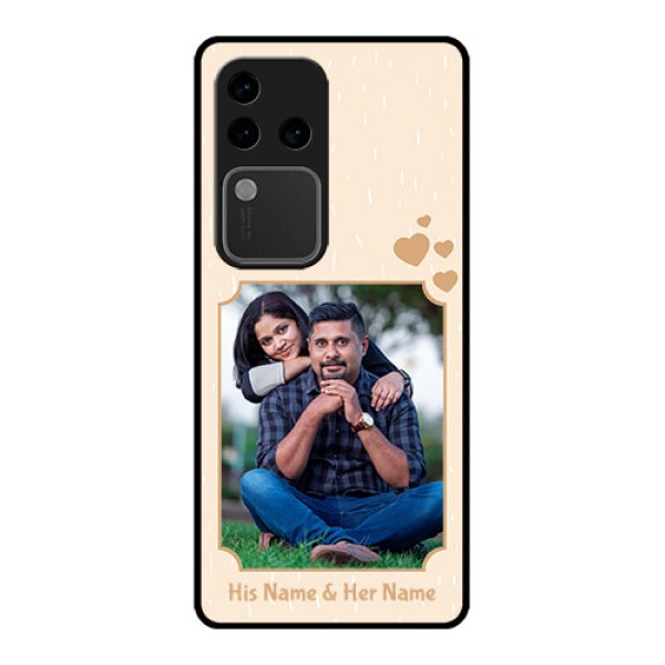 Vivo V30 Pro 5G Custom Glass Phone Case - With Confetti Love Design