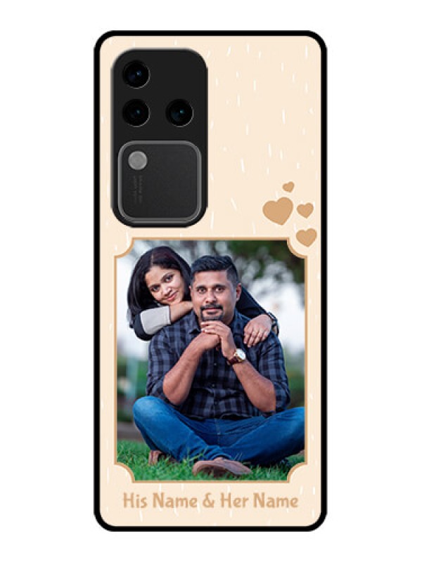 Custom Vivo V30 Pro 5G Custom Glass Phone Case - With Confetti Love Design