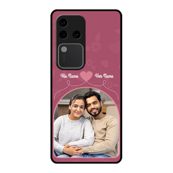 Vivo V30 Pro 5G Custom Glass Phone Case - Love Floral Design