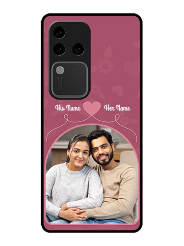 Custom Vivo V30 Pro 5G Custom Glass Phone Case - Love Floral Design