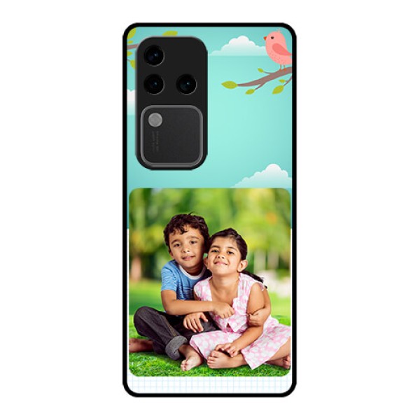 Vivo V30 Pro 5G Custom Glass Phone Case - Doodle Love Design