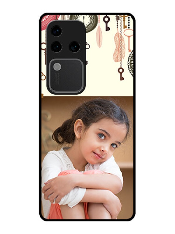 Custom Vivo V30 Pro 5G Custom Glass Phone Case - Boho Style Design