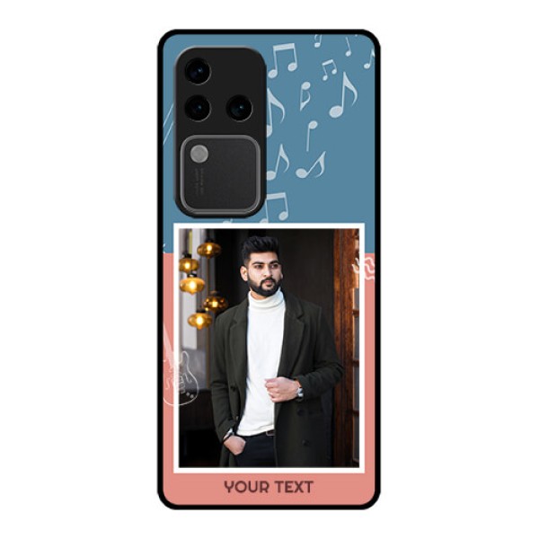 Vivo V30 Pro 5G Custom Glass Phone Case - With Color Musical Note Design Vivo V30 Pro 5G Custom Glass Phone Case - With Color Musical Note Design
