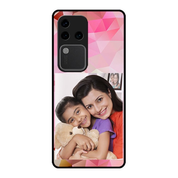 Vivo V30 Pro 5G Custom Glass Phone Case - Abstract Triangle Design Vivo V30 Pro 5G Custom Glass Phone Case - Abstract Triangle Design